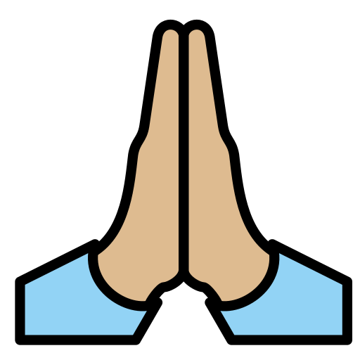 Folded Hands: Medium-Light Skin Tone for OpenMoji 15.1