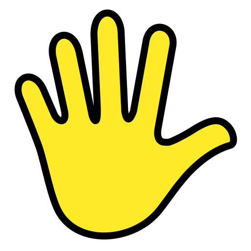 Hand with Fingers Splayed for OpenMoji 15.1