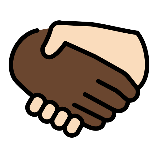 Χειραψία: σκούρος τόνος δέρματος, ανοιχτόχρωμος τόνος δέρματος για OpenMoji 15.1