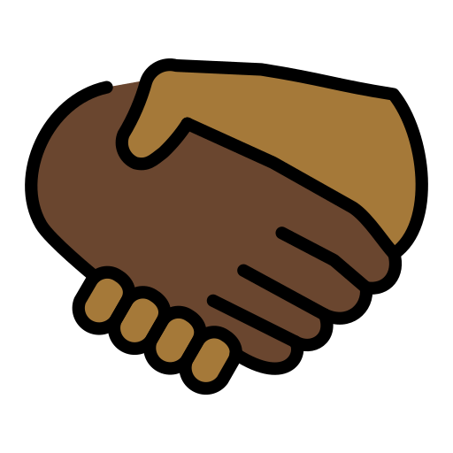 Podání ruky: Tmavý odstín pleti, Středně tmavý odstín pleti pro OpenMoji 15.1