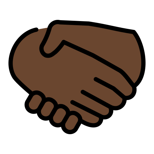 Χειραψία: σκούρος τόνος δέρματος για OpenMoji 15.1