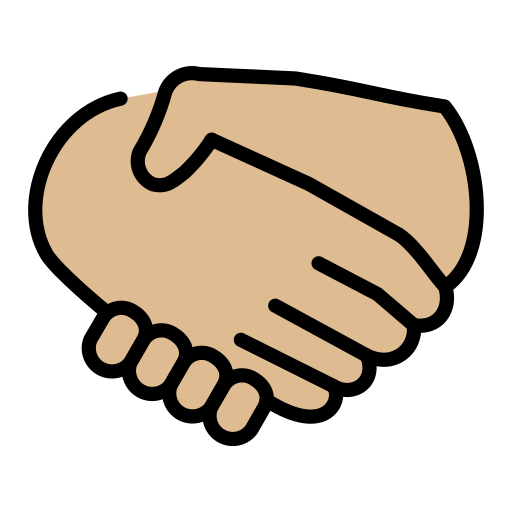 Podání ruky: Středně světlý tón pleti pro OpenMoji 15.1