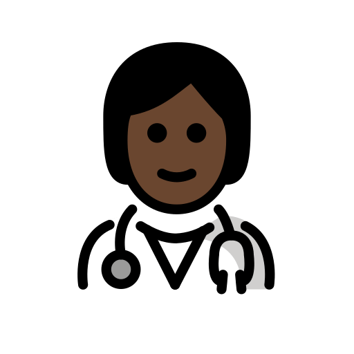 Sundhedspersonale: mørk teint for OpenMoji 15.1