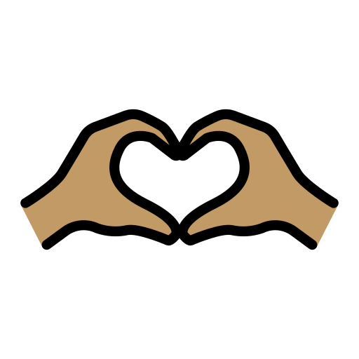 第做成心形的双手: 中等肤色号为第OpenMoji 15.1号