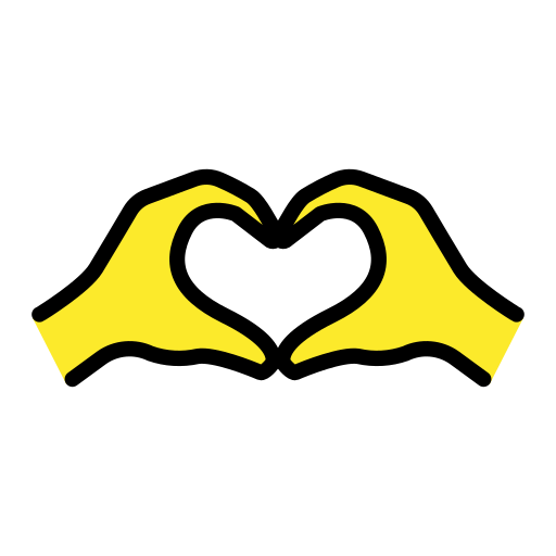 hai bàn tay tạo hình trái tim cho OpenMoji 15.1