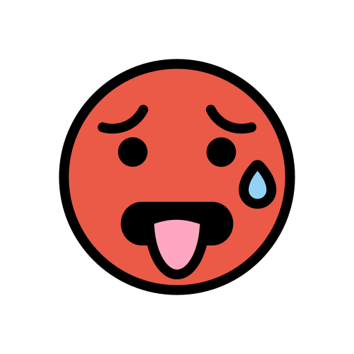 Visage Rouge Et Chaud pour OpenMoji 15.1