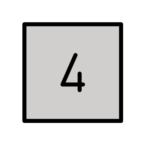 Čtyři číslice na klávesnici pro OpenMoji 15.1