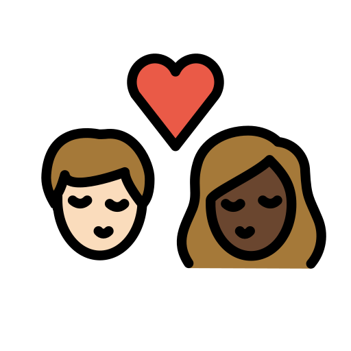 Φιλί: ενήλικας, ενήλικας, ανοιχτόχρωμος τόνος δέρματος, σκούρος τόνος δέρματος για OpenMoji 15.1