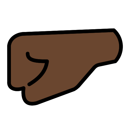 Puny a l'esquerra: pell fosca per OpenMoji 15.1