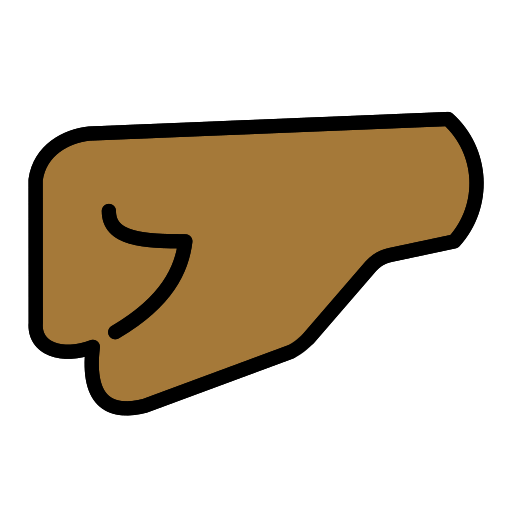 Pugno A Sinistra: Carnagione Abbastanza Scura per OpenMoji 15.1