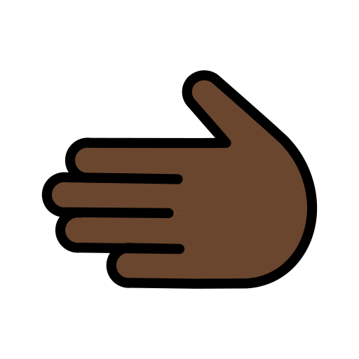 Hånd Til Venstre: Mørk Teint for OpenMoji 15.1