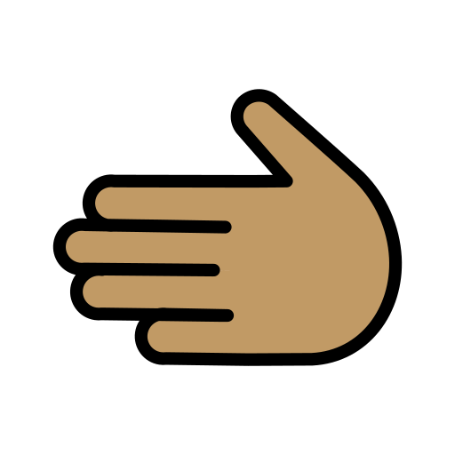 第向左的手: 中等肤色号为第OpenMoji 15.1号