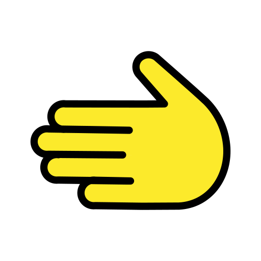 Hand som pekar till vänster för OpenMoji 15.1