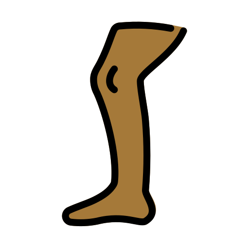 Tungkai: warna kulit gelap-sedang untuk OpenMoji 15.1