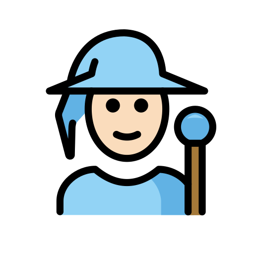 Mág: Světlý odstín pleti pro OpenMoji 15.1