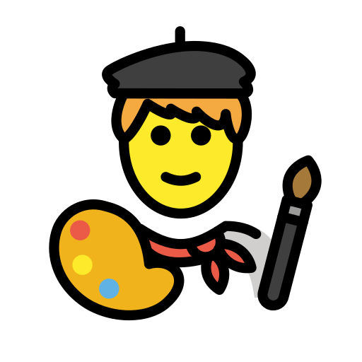 पुरुष कलाकार OpenMoji 15.1 के लिए