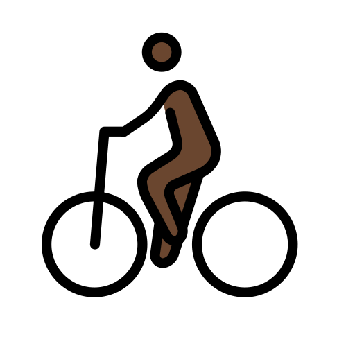 راكب دراجة: بشرة بلون غامق لـ OpenMoji 15.1