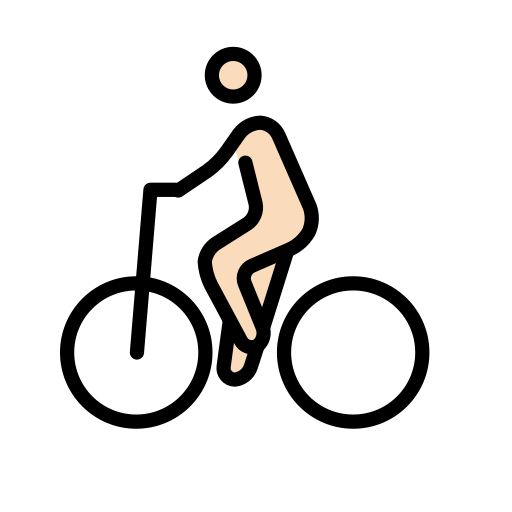 Άντρας ποδηλάτης: ανοιχτόχρωμος τόνος δέρματος για OpenMoji 15.1