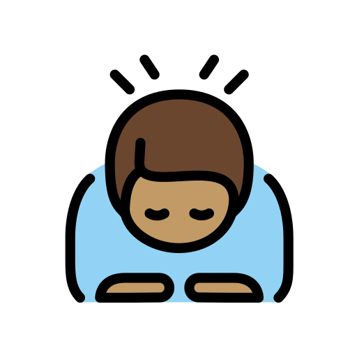 Uomo Che Fa Inchino Profondo: Carnagione Olivastra per OpenMoji 15.1