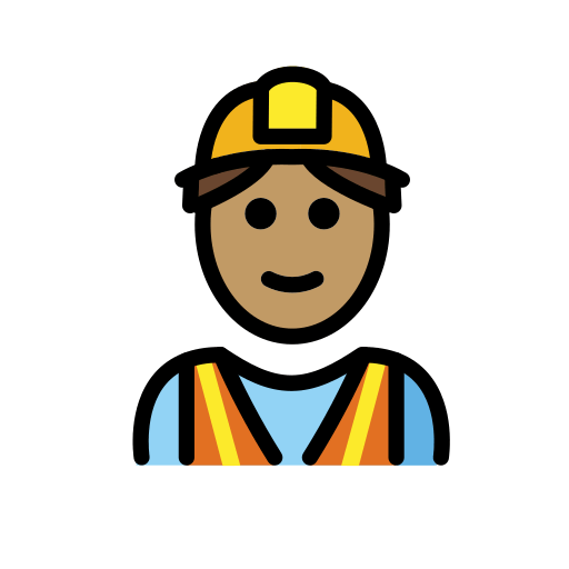 Mannelijke bouwvakker: getinte huidskleur voor OpenMoji 15.1