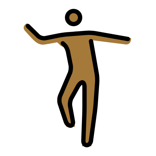 Muž tančí: Středně tmavý odstín pleti pro OpenMoji 15.1