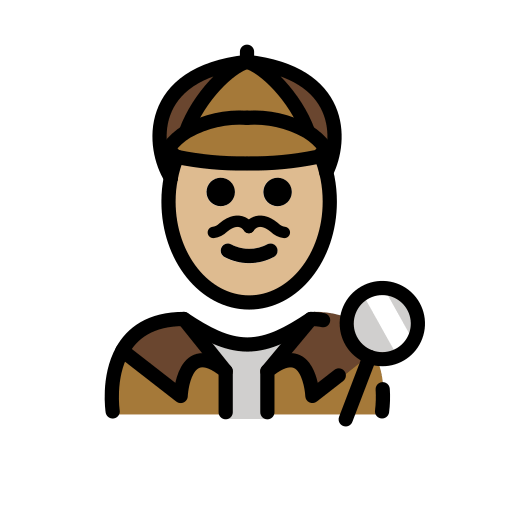Mannelijke detective: lichtgetinte huidskleur voor OpenMoji 15.1