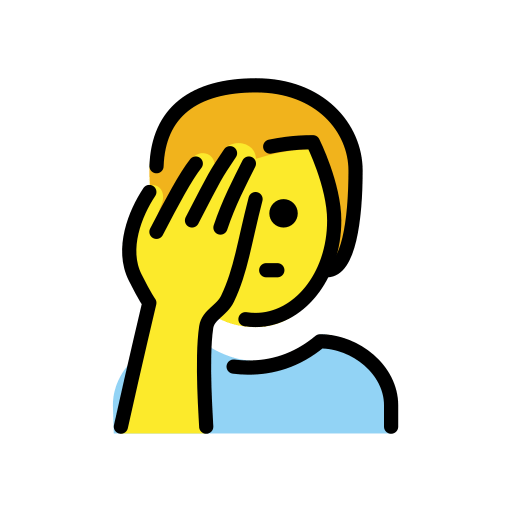 Lelaki menepuk muka untuk OpenMoji 15.1