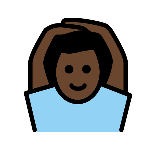 Lelaki memberi isyarat ok: ton kulit gelap untuk OpenMoji 15.1