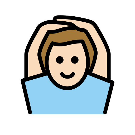 Home que fa un gest d'acord: pell clara per OpenMoji 15.1