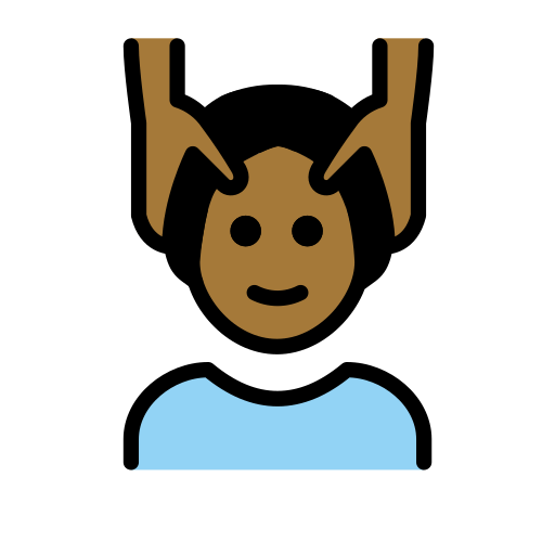 Masáž muže: Středně tmavý odstín pleti pro OpenMoji 15.1