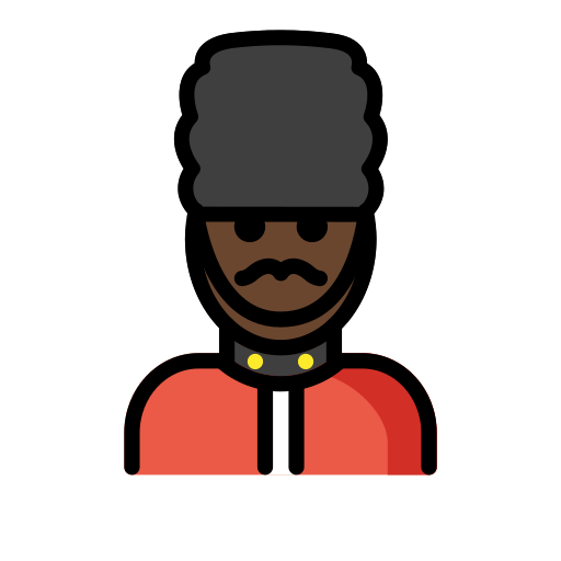 Mužská stráž: Tmavý odstín pleti pro OpenMoji 15.1