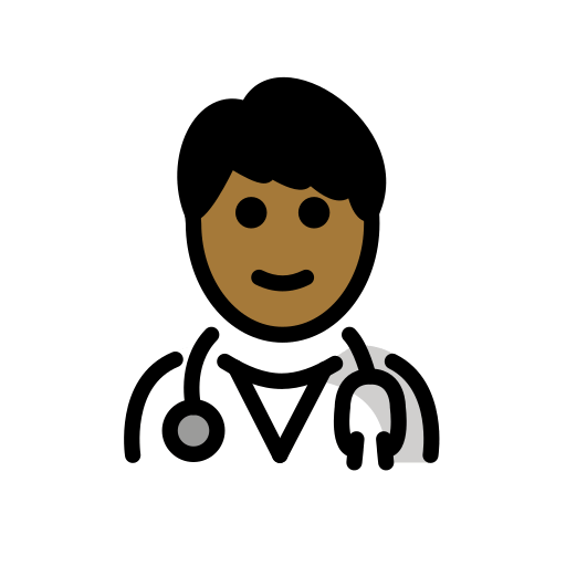 عامل بقطاع الصحة: بشرة بلون معتدل مائل للغامق لـ OpenMoji 15.1