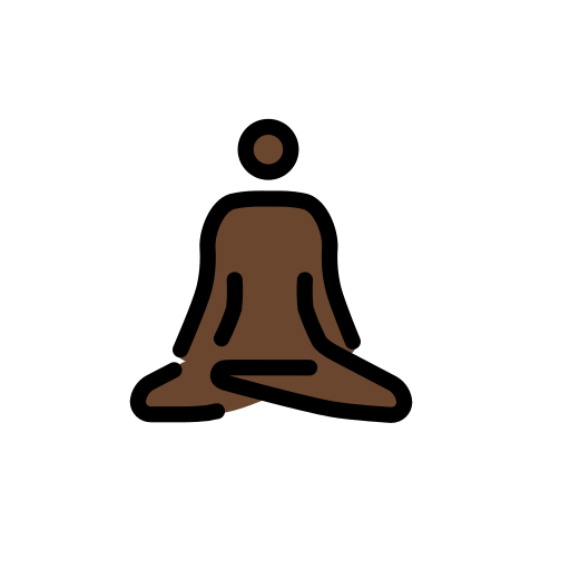 Uomo In Posizione Del Loto: Carnagione Scura per OpenMoji 15.1