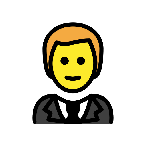 Man i smoking för OpenMoji 15.1