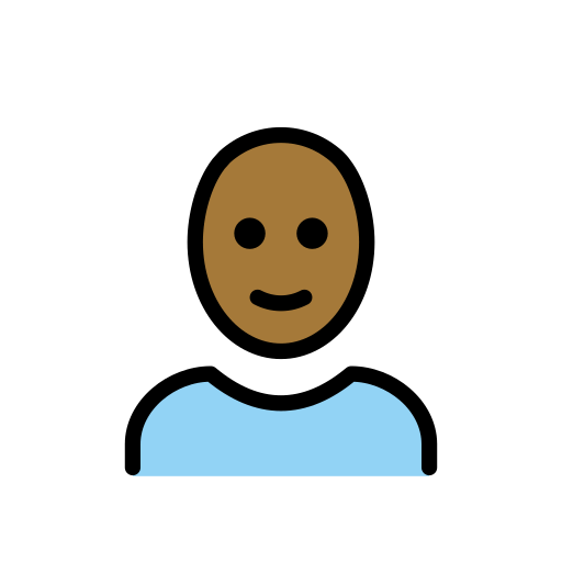 Uomo: Carnagione Abbastanza Scura, Calvo per OpenMoji 15.1