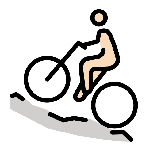 Mountainbiker: Helle Hautfarbe für OpenMoji 15.1