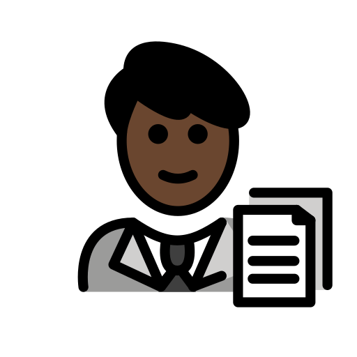 Treballador d'oficina: pell fosca per OpenMoji 15.1