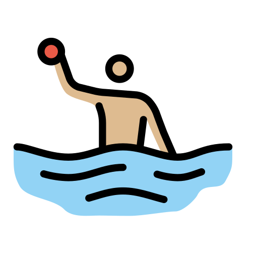 Joueur De Water-Polo: Peau Moyennement Claire pour OpenMoji 15.1