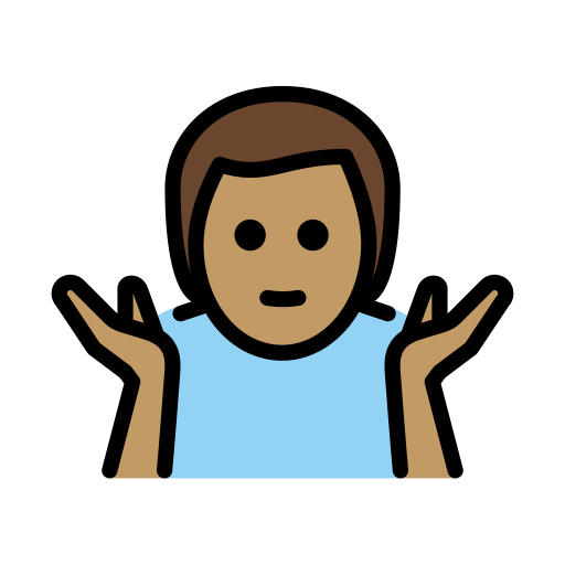 Schulterzuckender Mann: Medium Teint für OpenMoji 15.1