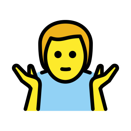 رجل لا يبالي لـ OpenMoji 15.1