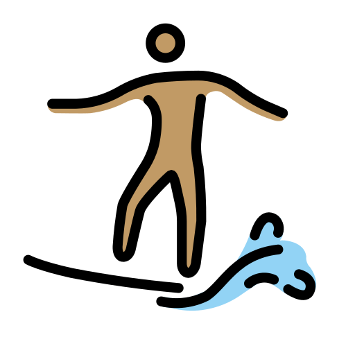 第男生冲浪: 中等肤色号为第OpenMoji 15.1号