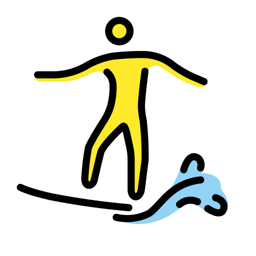 Surfujący mężczyzna dla OpenMoji 15.1