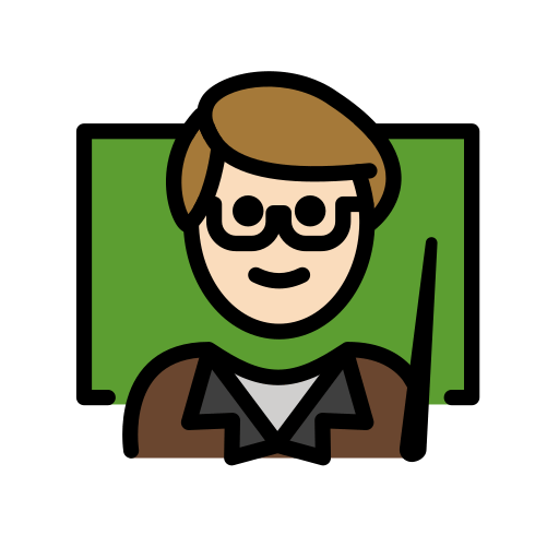 מורה: גוון עור בהיר עבור OpenMoji 15.1