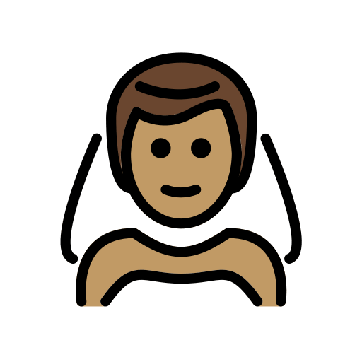 Mann med slør: hudtype 4 for OpenMoji 15.1