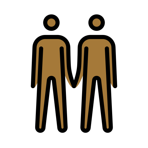 Muži držící se za ruce: Středně tmavý odstín pleti pro OpenMoji 15.1