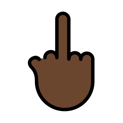 Doigt D’Honneur: Peau Foncée pour OpenMoji 15.1