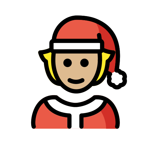 Julenisse: hudtype 3 for OpenMoji 15.1