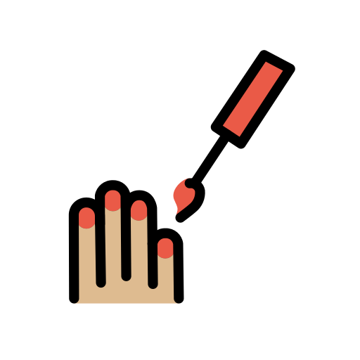 Oje sürme: orta açık cilt tonu için OpenMoji 15.1