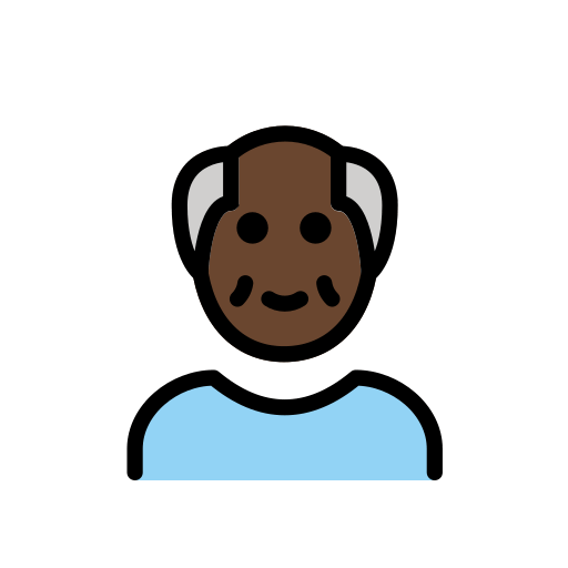 Homem Idoso: Pele Escura para OpenMoji 15.1