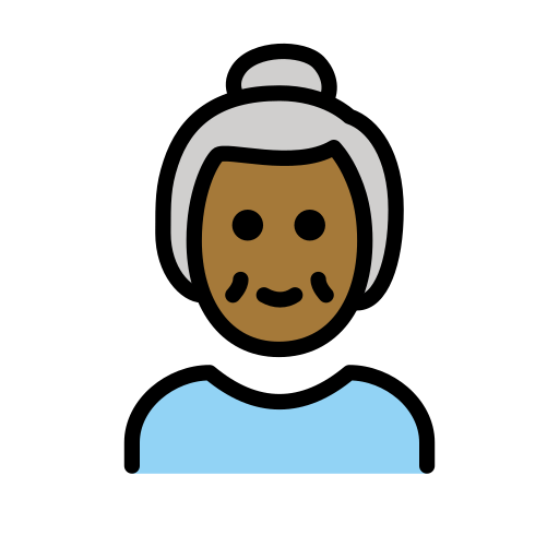 Old Woman: Medium-Dark Skin Tone for OpenMoji 15.1